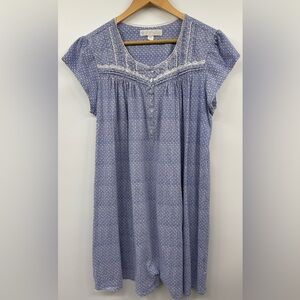 Eileen West Cap Sleeve Nightgown Cottagecore LG